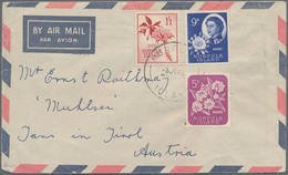 Norfolk-Insel: 1962 (3.6.), Airmail Cover At 2s3d. Rate (1s1d. Hibiscus, 9d. Cereus And 5d. Lantana) - Ile Norfolk