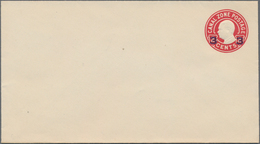 Panama-Kanalzone: 1934 Unused And Revalued Postal Stationery Envelope 3 Cents Blackviolet On 2 Cents - Panama