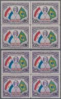 Paraguay: 1939, Peace With Bolivia Three Stamps Showing Flags And Presidents Incl. Single 5p. (Pres. - Paraguay