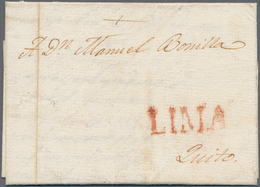 Peru: 1813 Spanish Colonial Period: Entire Letter From Lima To Quito (now Ecuador) Bearing Large Str - Perú