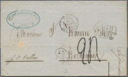 Peru: 1857/1860: Three Entire Letters Sent From Lima, With 1857 Letter To New York Via Panama Bearin - Perú