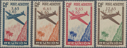 Reunion: 1938, Airmails, Complete Set Of Four Values Each With Double Impression Of Value, Mint Orig - Covers & Documents