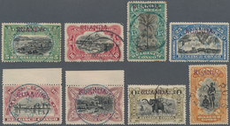 Ruanda-Urundi - Belgische Besetzung Deutsch-Ostafrika: 1916, "RUANDA", Violet Handstamps On Belgian - Usados