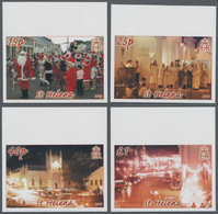 St. Helena: 2009, Christmas On St. Helena Complete IMPERFORATE Set Of Four From Upper Margins, Mint - Sainte-Hélène