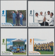 St. Helena: 2014, Commonwealth Games In Glasgow Complete IMPERFORATE Set Of Four From Upper Margins, - Sainte-Hélène
