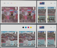 St. Helena: 2015, Jamestown Drawings From Housed In The Main Street Complete Set Of Four In Horizont - St. Helena
