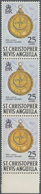 St. Kitts-Nevis: 1970, 25 C. Humphrey Cole's Astrolabium, Bottom Marginal Vertical Strip Of Three, B - St.Kitts And Nevis ( 1983-...)