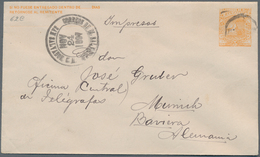 El Salvador - Ganzsachen: 1896, Two Stationery Envelopes: Volcano 5 C Blue Uprated 2x 5 C Occre-gree - El Salvador