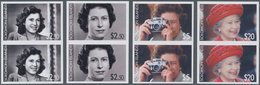 Salomoninseln: 2006, 80th Birthday Of QEII Complete Set Of Four In Vertical IMPERFORATE Pairs, Mint - Islas Salomón (...-1978)