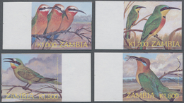 Sambia: 2003, Definitive Issue 'birds' (Merops Bullockoides, Merops Pusillus, Merops Persicus And Me - Zambia (1965-...)