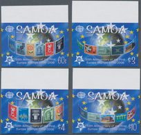 Samoa: 2005, 50th Anniversary Of The First Europa-CEPT Stamps Complete IMPERFORATE Set Of Four From - Samoa