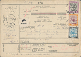 Sudan: 1937, 2 Pia Purple/orange, 6 Pia Greenish Blue/black And 10 Pia Black/purple, Mixed Franking - Sudan (1954-...)