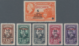 Surinam: 1945, National Aid Fund Definitive Issue 'Queen Wilhelmina' With Opt. 'VOOR HET NATIONAAL S - Suriname ... - 1975