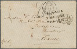 Tahiti: 1859. Envelope (small Tears, Stains) To France From The 'Viaud' Correspondence (No 5) With O - Tahití