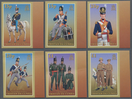 Tristan Da Cunha: 2008, Military Uniforms Complete IMPERFORATE Set Of Six From Right Margins, Mint N - Tristan Da Cunha