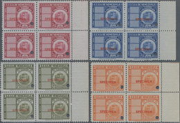 Venezuela - Stempelmarken: 1938 (ca.), Four Different Revenue Stamps 'TIMBRE TELEGRAFICO' 25c. Carmi - Venezuela