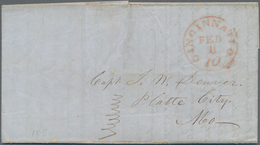Vereinigte Staaten Von Amerika - Vorphila / Stampless Covers: 1850, Stampless Cover From Cincinatti - …-1845 Prefilatelia
