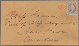 Vereinigte Staaten Von Amerika: 1847 5c. Red-brown Used On Cover From Providence To New Haven, Conn. - Brieven En Documenten