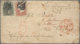 Vereinigte Staaten Von Amerika: 1861 'Washington' 24c. Grey And 3c. Rose Used On 1866 Cover From New - Lettres & Documents