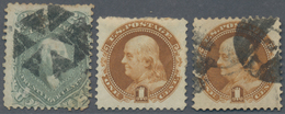 Vereinigte Staaten Von Amerika: 1862/1875, 24 C Lilac Washington, Used, Color Changeling, Short Perf - Briefe U. Dokumente