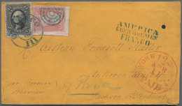 Vereinigte Staaten Von Amerika: 1863, 3c. Rose And 12c. Black (slight Imperfections) On Cover From " - Cartas & Documentos