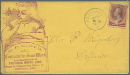 Vereinigte Staaten Von Amerika: 1886 (24.4.), Washington 2c. Redbrown Single Use On Cover From FOSTO - Cartas & Documentos