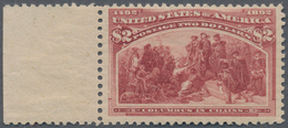 Vereinigte Staaten Von Amerika: 1893, Columbus $2 Brown Red, Left Marginal Copy Of Fresh Colour, Nor - Brieven En Documenten