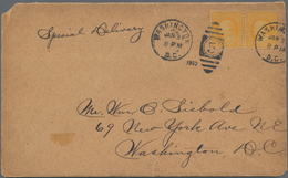Vereinigte Staaten Von Amerika: 1922. 10c Franklin Perf 10 Rotary Coil (Scott 497), Horizontal Pair - Brieven En Documenten