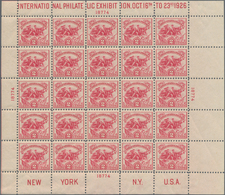 Vereinigte Staaten Von Amerika: 1926, International Stamp Exhibition New York, Souvenir Sheet, Mint - Storia Postale