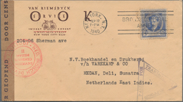 Vereinigte Staaten Von Amerika: 1940, 5 C. MacDowell Canc. "NEW YORK SEP 12 1940" To Censored Cover - Lettres & Documents