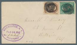 Vereinigte Staaten Von Amerika - Stempel: 1880: "ROCHESTER N.Y. FEB 24 1880 REGISTERED" Unusual Viol - Storia Postale