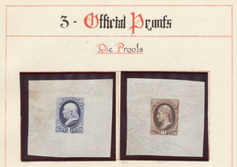 Vereinigte Staaten Von Amerika - Besonderheiten: 1861, Die Proofs Of 1 C. Blue And 10 C. Brown, On L - Other & Unclassified