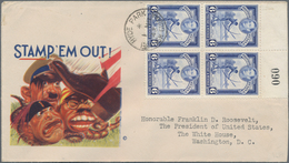 Vereinigte Staaten Von Amerika - Besonderheiten: 1938/1944, British Guiana 6 C Blue In Block Of Four - Andere & Zonder Classificatie