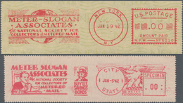 Vereinigte Staaten Von Amerika - Besonderheiten: 1942, Two Gummed METERMARK Labels In Different Type - Autres & Non Classés