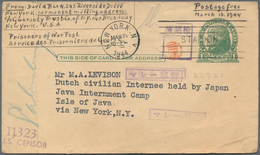 Vereinigte Staaten Von Amerika - Besonderheiten: 1944, Civilian Internee Mail To Java Internment Cam - Other & Unclassified