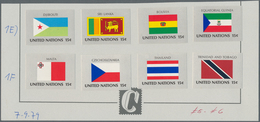 Vereinte Nationen - New York: 1981. Flags Of UN Members. Die Proofs For The Issues Of New York (Mi # - Autres & Non Classés