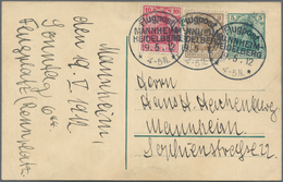 Flugpost Deutschland: 1912, "FLUGPOST MANNHEIM-HEIDELBERG" Sonderstempel Auf Ganzsachenkarte 5 Pf Ge - Luchtpost & Zeppelin