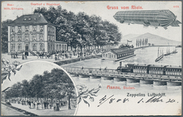 Zeppelinpost Deutschland: 1908, LZ 4, Drei Dekorative Ansichtskarten In Sauberer Erhaltung, Alle Im - Luchtpost & Zeppelin