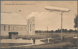 Zeppelinpost Deutschland: 1910, Zwei Dekorative Ansichtskarten: Parseval-Luftschiff VI, Karte Ab Kie - Posta Aerea & Zeppelin