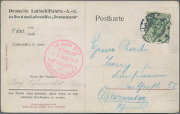 Zeppelinpost Deutschland: 1911, Luftschiff Deutschland LZ 8, Fahrt Blumentag Düsseldorf, Delag Postk - Airmail & Zeppelin