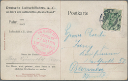 Zeppelinpost Deutschland: 1911, Luftschiff Deutschland LZ 8, Fahrt Blumentag Düsseldorf, Delag Postk - Poste Aérienne & Zeppelin