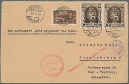 Zeppelinpost Deutschland: 1929 - Weltrundfahrt, Zuleitung Saar Auf Hochwertig Frankiertem Flugbrief - Posta Aerea & Zeppelin