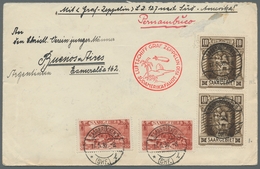 Zeppelinpost Deutschland: 1930 - SAF, Drei Flugbelege Unterschiedlicher Etappen: Sevilla, Rio Und Pe - Correo Aéreo & Zeppelin