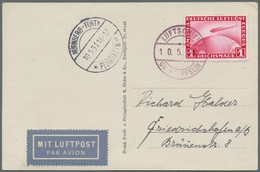 Zeppelinpost Deutschland: 1931 - Nürnberg-Friedrichshafen, S/w-Foto-Bordpostkarte Mit "1 RM Zeppelin - Airmail & Zeppelin