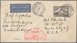 Zeppelinpost Deutschland: 1931 German Cover Franked With The 4RM Zeppelin Polarfahrt Sent On The Gra - Poste Aérienne & Zeppelin