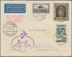 Zeppelinpost Deutschland: 1931 - Englandfahrt, Zuleitung Saar Mit Auflieferung Friedrichshafen Auf H - Luchtpost & Zeppelin