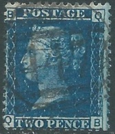 1858-79 GREAT BRITAIN USED SG 45 2d PLATE 12 (QB) - RC6 - Oblitérés