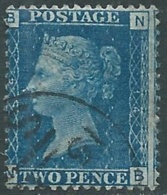 1858-79 GREAT BRITAIN USED SG 47 2d PLATE 14 (NB) - RC6 - Usados