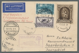 Zeppelinpost Deutschland: 1931 - 2. SAF, Zuleitung Saar Auf Portorichtig Und Hochwertig Mit U.a. Mi. - Airmail & Zeppelin