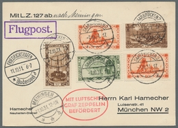 Zeppelinpost Deutschland: 1931 - Fahrt Nach Meiningen, Zuleitung Saar Mit Auflieferung Friedrichshaf - Airmail & Zeppelin